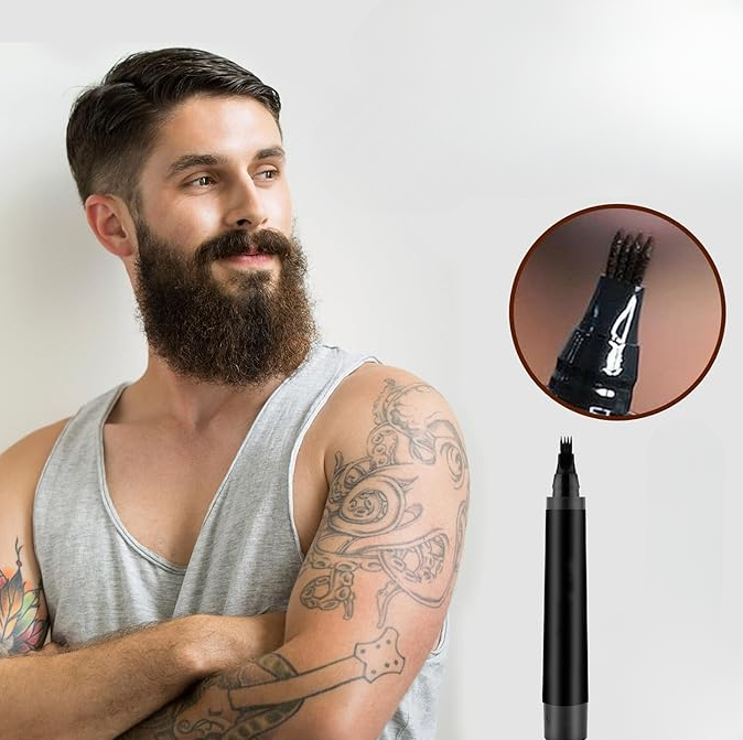 2 LAPICES PARA BARBA CON EFECTO MICROBLADING – IMPERMEABLE