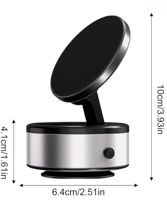 2 SOPORTES DE CELULAR MAGNÉTICO AJUSTABLE Y GIRATORIO 360° PARA AUTOMÓVIL