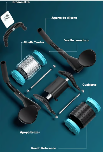 RODILLO ABDOMINAL CON REBOTE AUTOMÁTICO