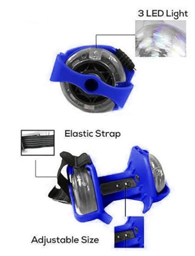 PATINES AJUSTABLES DE 2 RUEDAS CON LUCES LED PARA NIÑ@S