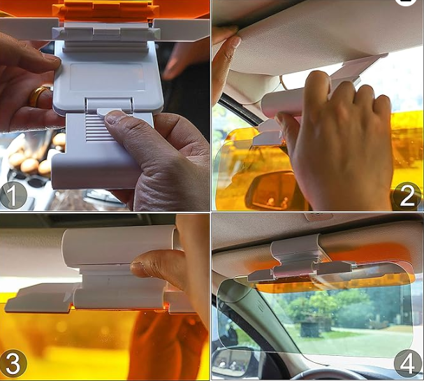 VISOR ANTIDESLUMBRANTE 2 EN 1 PARA COCHE – PROTECCIÓN DÍA Y NOCHE