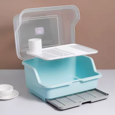 ESCURRIDOR DE PLATOS PARA EL HOGAR CON TAPA DE GRAN CAPACIDAD
