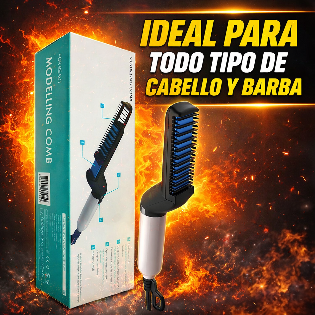 PLANCHA CEPILLO ALISADOR 2 EN 1 PARA BARBA Y CABELLO – HOMBRE
