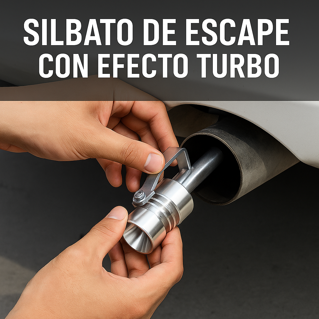 SILBATO DE ESCAPE CON EFECTO TURBO – ACCESORIO UNIVERSAL