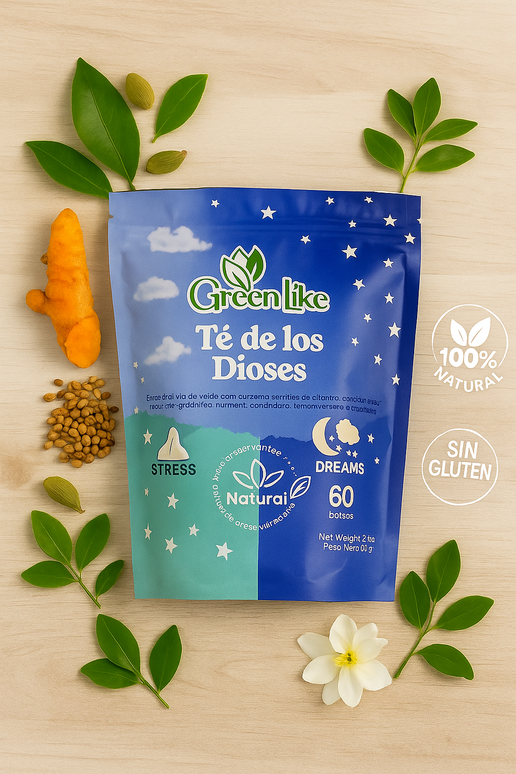 TÉ DE LOS DIOSES – INFUSIÓN DÚO ANTI ESTRÉS & MEJORA DEL SUEÑO – 100% NATURAL