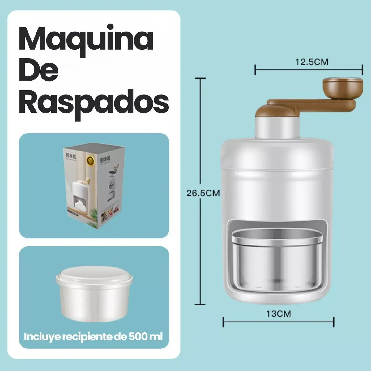 MÁQUINA TRITURADORA DE HIELO MANUAL