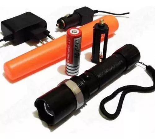 LINTERNA TÁCTICA SWAT LED METÁLICA RECARGABLE
