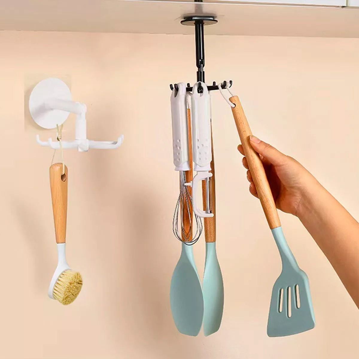 3 SOPORTES GIRATORIO ADHESIVO MULTIUSOS PARA COCINA