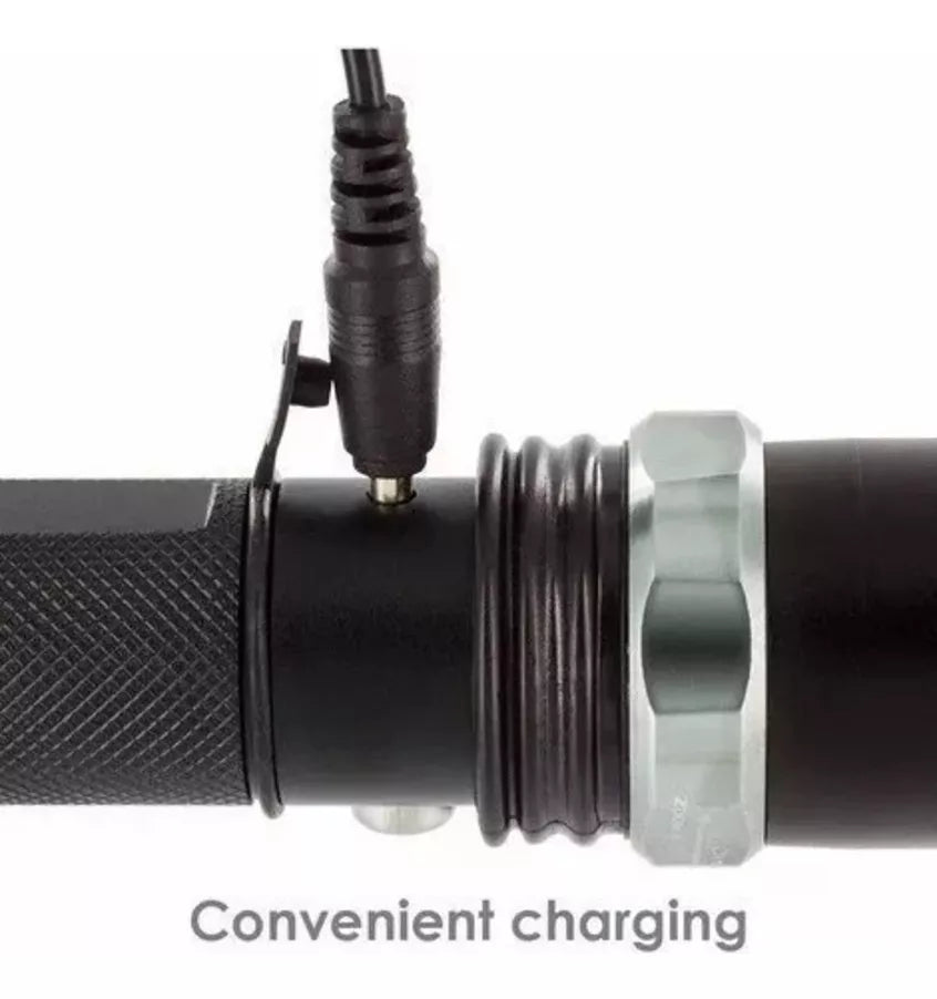 LINTERNA TÁCTICA SWAT LED METÁLICA RECARGABLE