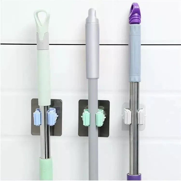 SOPORTE ORGANIZADOR PARA ESCOBA, TRAPERO Y RECOGEDOR - SET X3