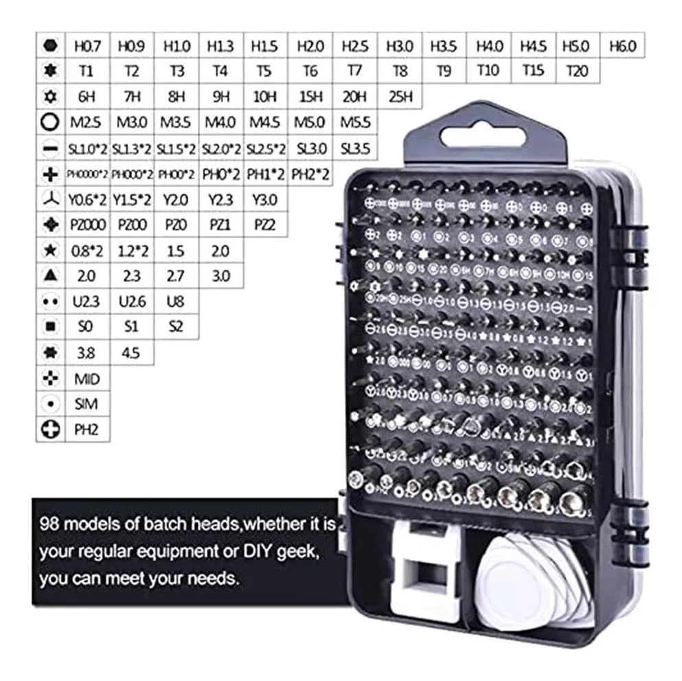 KIT DE DESTORNILLADORES MAGNÉTICOS PARA REPARACIÓN ELECTRÓNICA