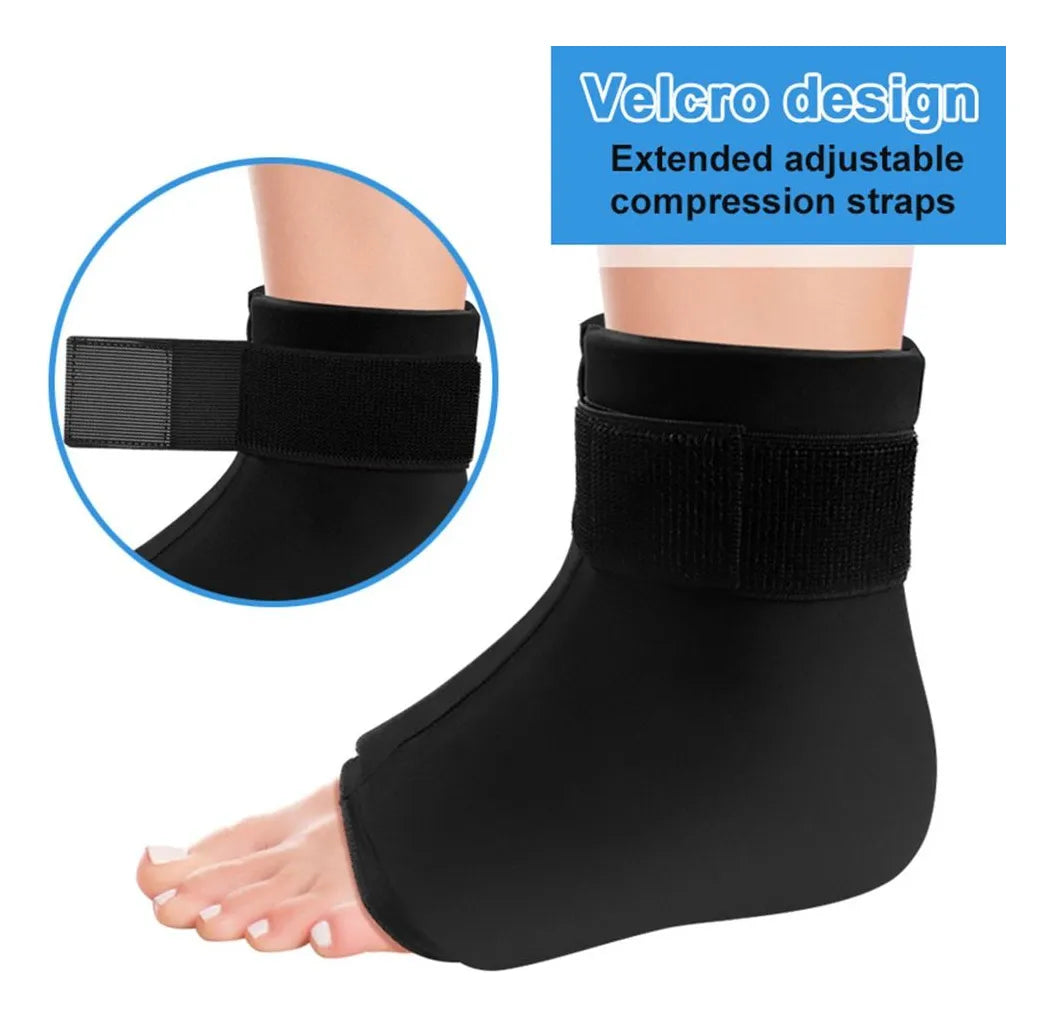 MANGA DE COMPRESIÓN TERAPÉUTICA CON GEL FRÍO-CALIENTE PARA TOBILLOS Y PIES