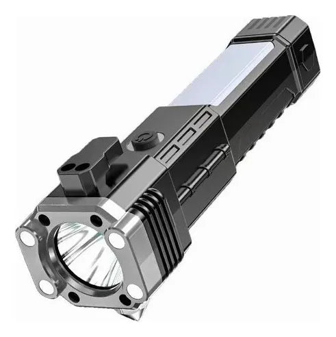 LINTERNA TÁCTICA 4 EN 1 DE EMERGENCIA USB RECARGABLE
