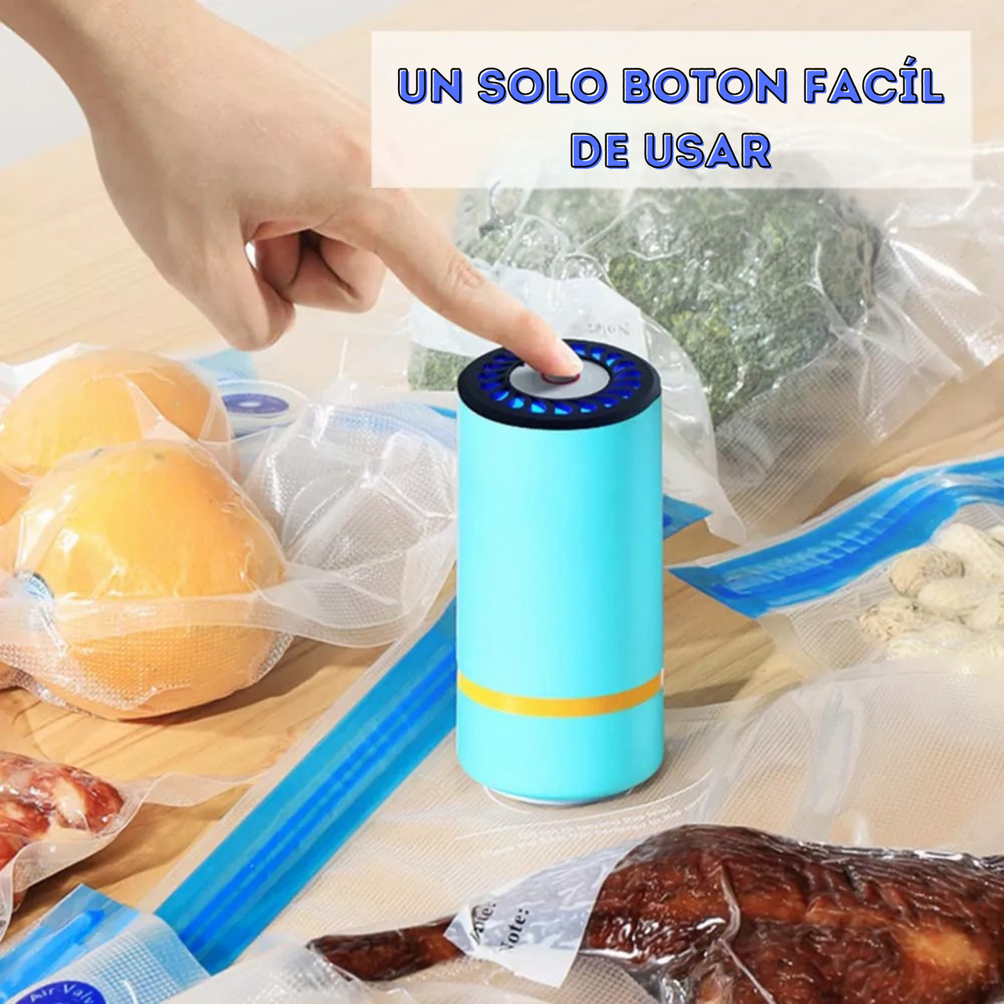 MINI SELLADOR AL VACÍO PORTÁTIL CON 10 BOLSAS REUTILIZABLES