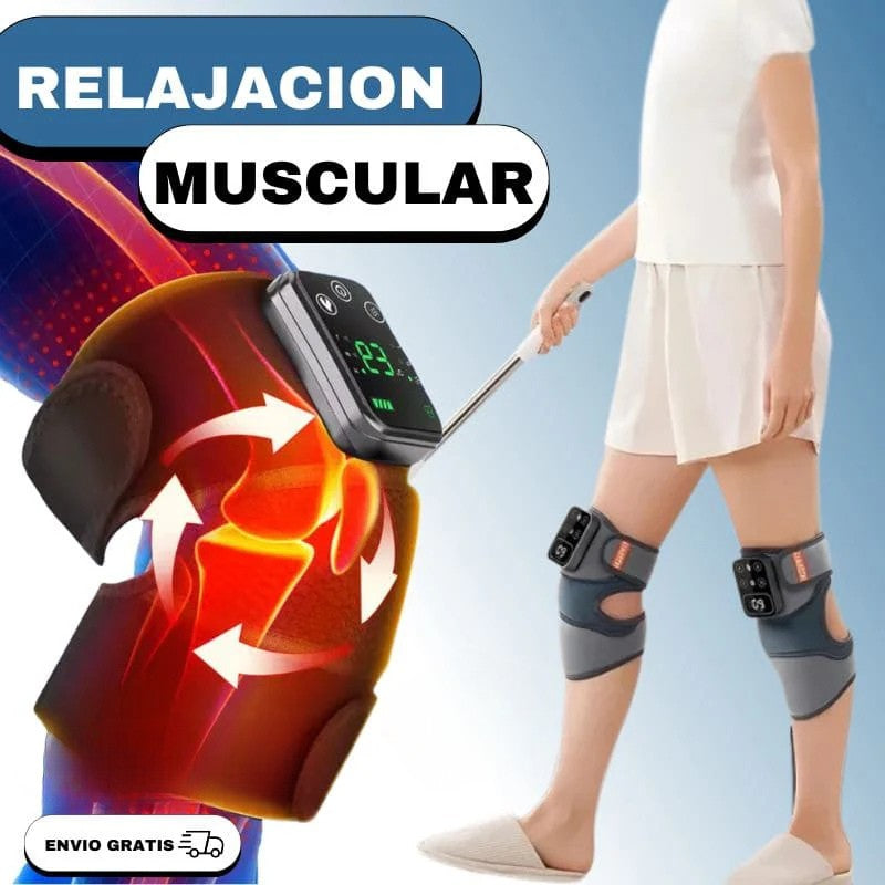 MASAJEADOR TÉRMICO PARA RODILLA 3 EN 1 INALÁMBRICO Y PORTÁTIL
