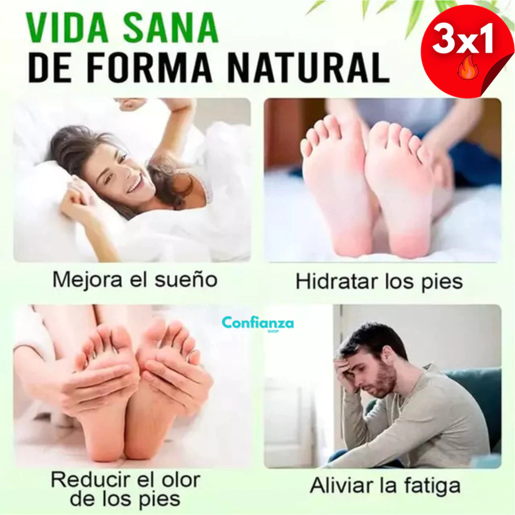 3 pares de parches Desintoxicantes.