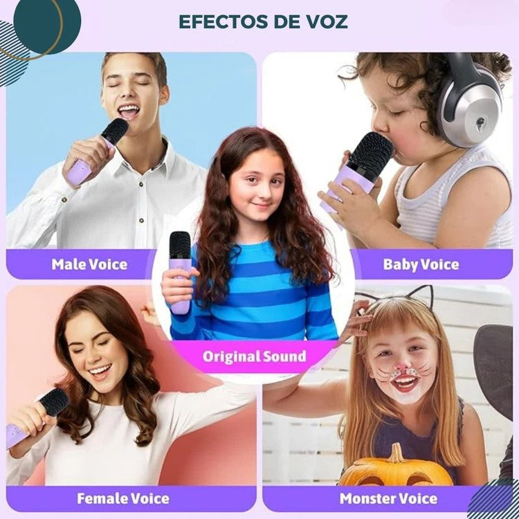 PARLANTE INALÁMBRICO KARAOKE + MICRÓFONO