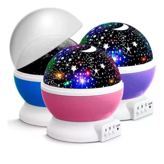 2 LÁMPARAS ESTELAR GIRATORIA – LUCES MÁGICAS Y PROYECCIÓN DE ESTRELLAS