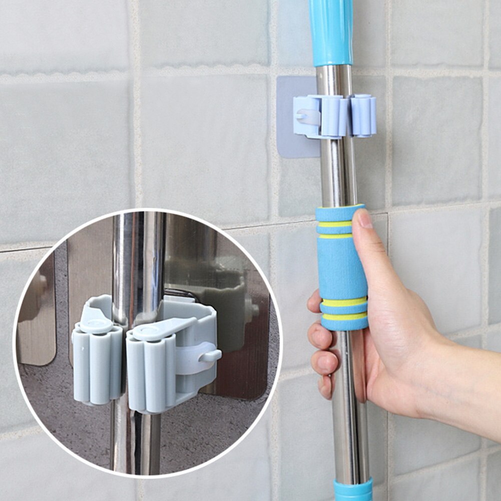 SOPORTE ORGANIZADOR PARA ESCOBA, TRAPERO Y RECOGEDOR - SET X3
