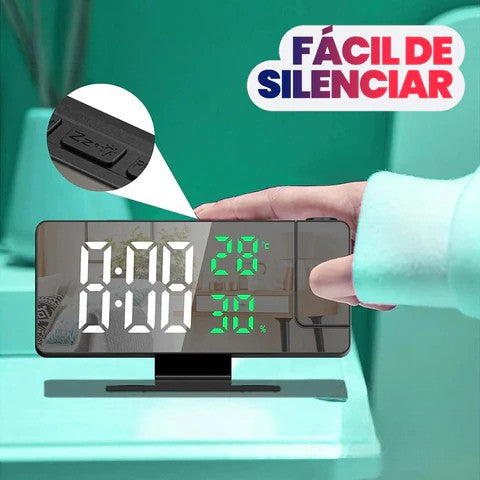 RELOJ DESPERTADOR DIGITAL CON PROYECTOR LED
