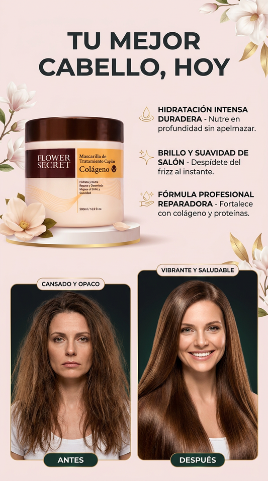 COLLAGEN GLOW MASK™: MASCARILLA CAPILAR DE COLÁGENO + BRILLO EXTREMO