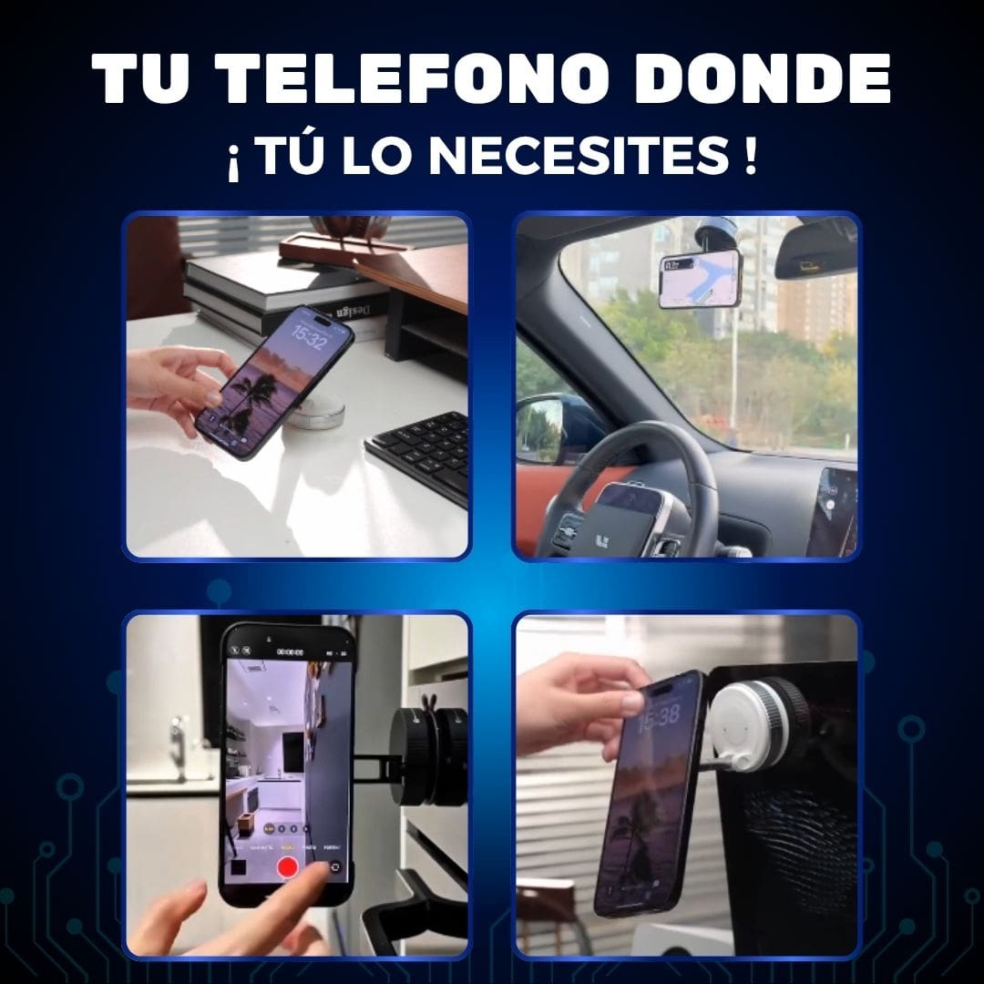 SOPORTE MAGNÉTICO GIRATORIO PARA TELÉFONO