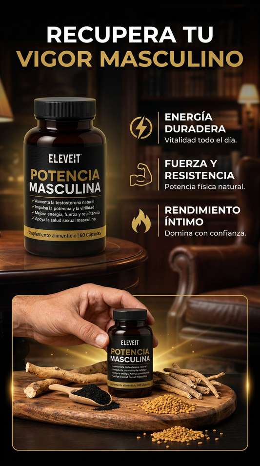 SUPLEMENTO POTENCIA MASCULINA™ -FÓRMULA DE VITALIDAD Y RENDIMIENTO MASCULINO