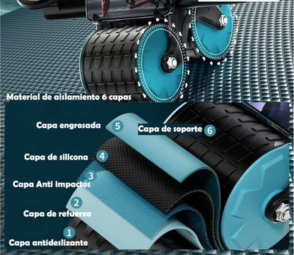 RODILLO ABDOMINAL CON REBOTE AUTOMÁTICO
