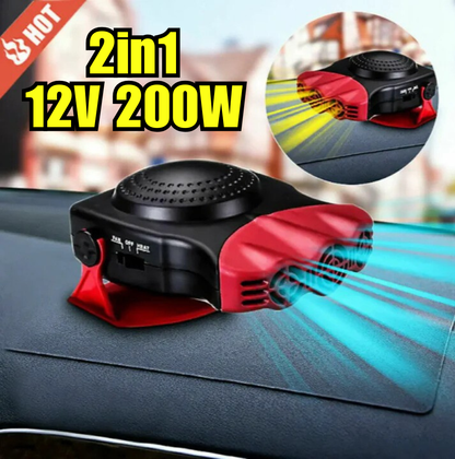 CALENTADOR Y VENTILADOR DUAL PORTÁTIL PARA AUTO – 12V