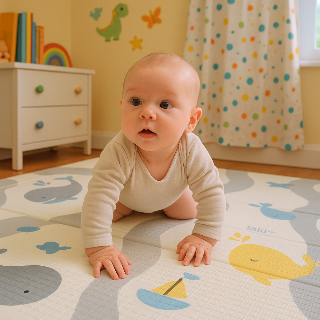 TAPETE ALFOMBRA REVERSIBLE Y PLEGABLE ANTIGOLPES PARA NIÑOS