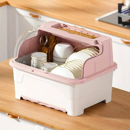 ESCURRIDOR DE PLATOS PARA EL HOGAR CON TAPA DE GRAN CAPACIDAD