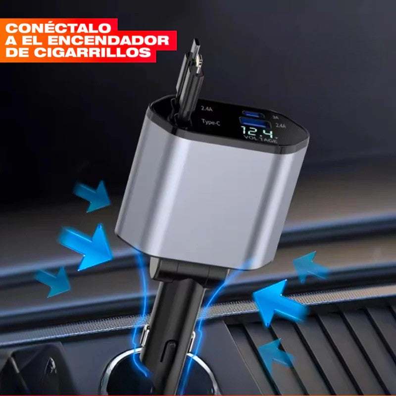CARGADOR PARA CARRO RETRÁCTIL 4 EN 1