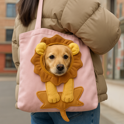 BOLSO TRANSPORTADOR PARA MASCOTAS CON DISEÑO DE LEÓN