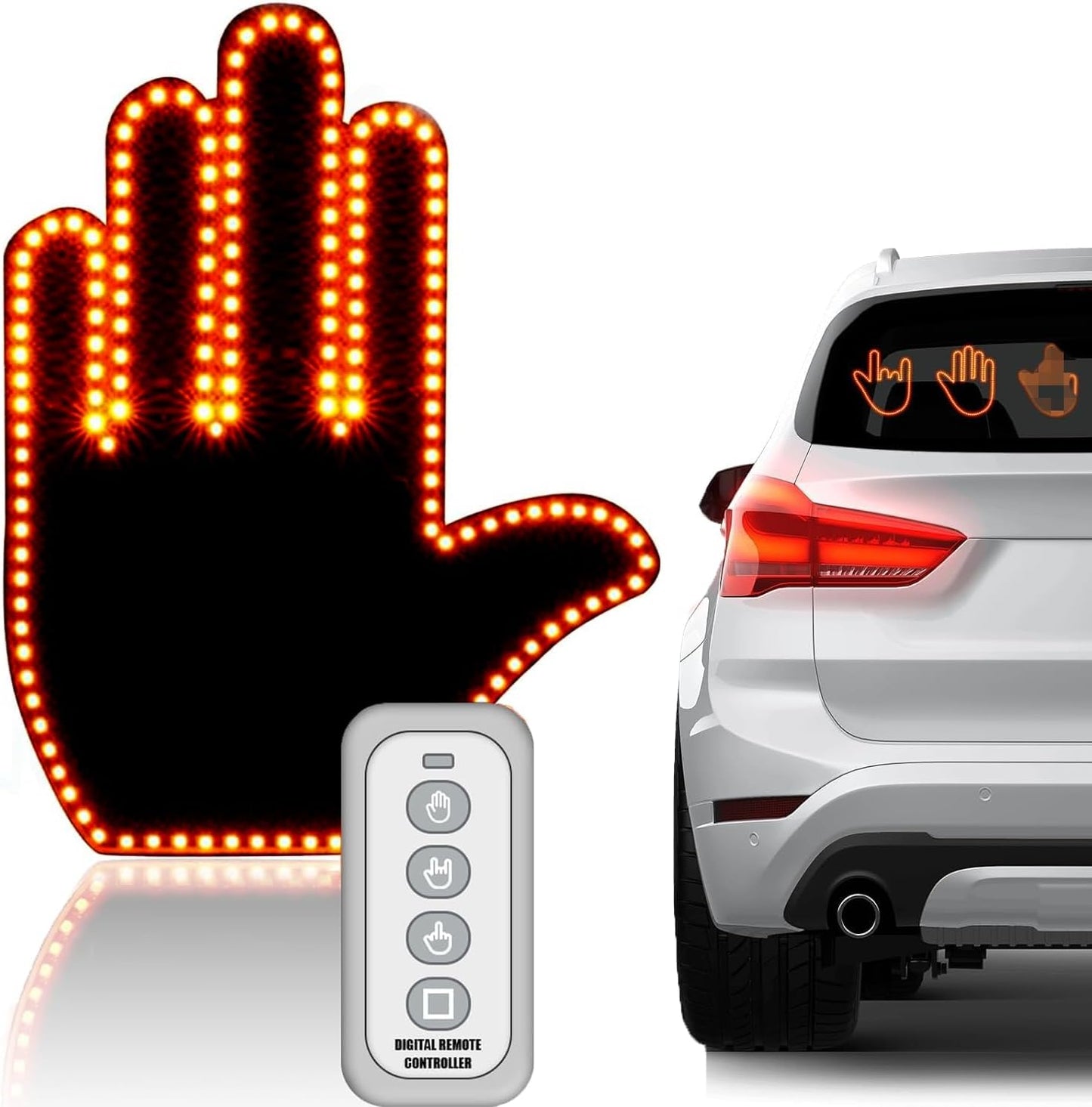 Mano led con gestos para carro  + control remoto☝