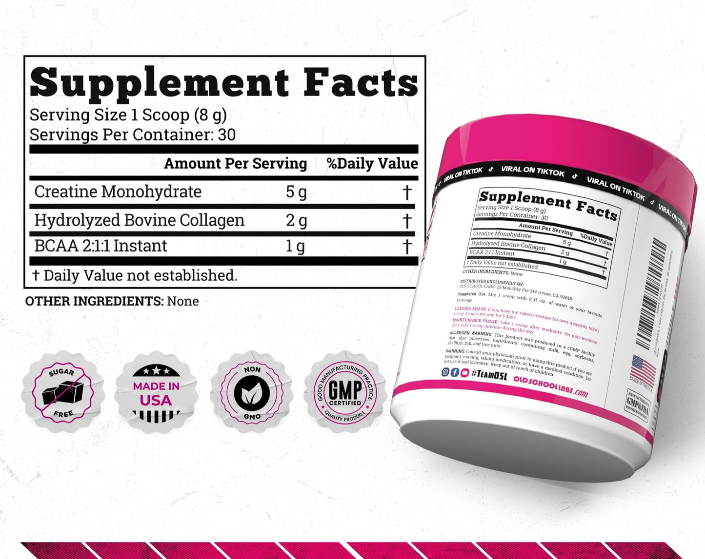 CREATINA MONOHIDRATADA PARA MUJERES CON COLÁGENO Y BCAA