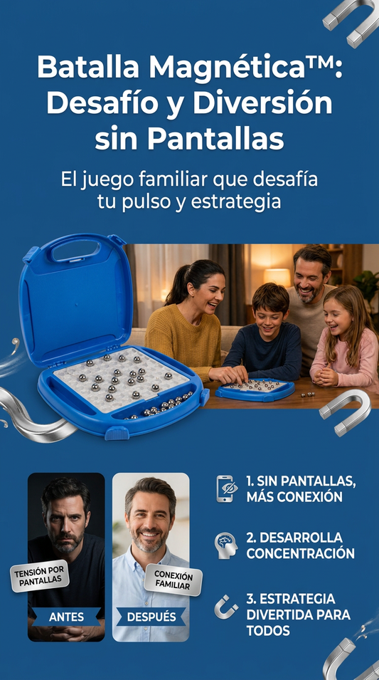 🧲 Batalla Magnética™:El juego familiar que desafía tu pulso y estrategia