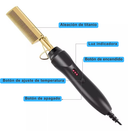 PEINE ELECTRICO ALISADOR/RIZADOR DE CERAMICA