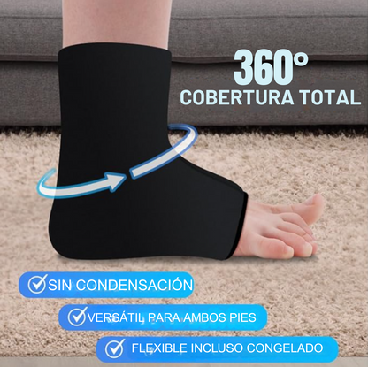 MANGA DE COMPRESIÓN TERAPÉUTICA CON GEL FRÍO-CALIENTE PARA TOBILLOS Y PIES