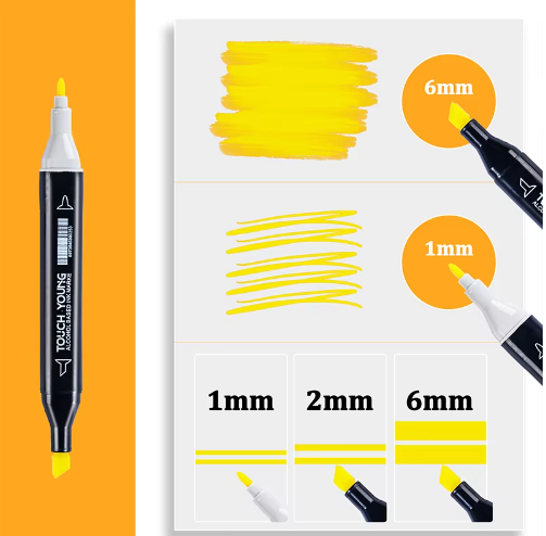 KIT DE 120 PLUMONES MARCADORES DOBLE PUNTA + ESTUCHE