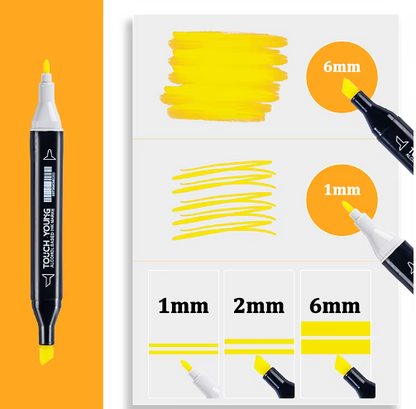 KIT DE 120 PLUMONES MARCADORES DOBLE PUNTA + ESTUCHE