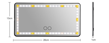 ESPEJO TOCADOR LED PARA AUTO