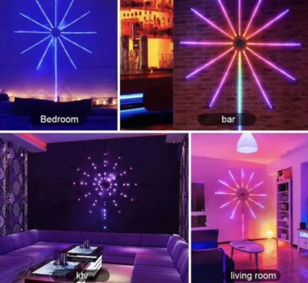 TIRA LED RGB BLUETOOH DECORACION FUEGOS ARTIFICIALES