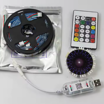 TIRA LED RGB BLUETOOH DECORACION FUEGOS ARTIFICIALES