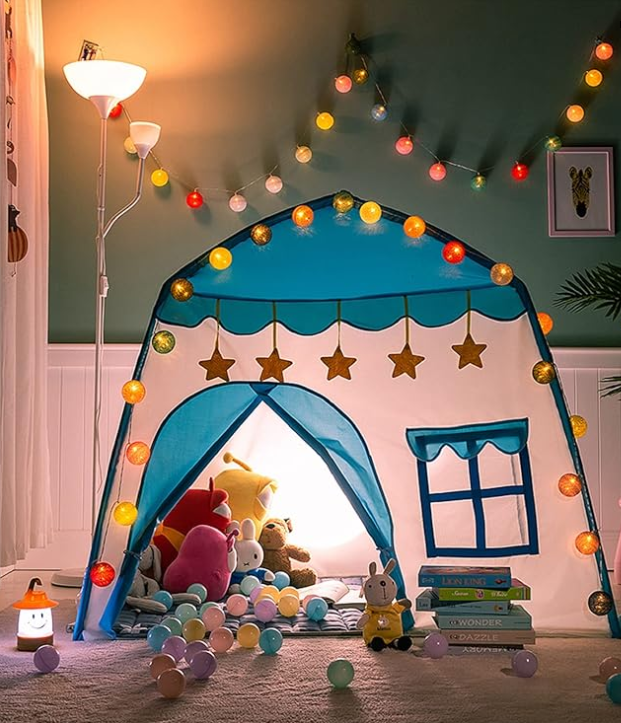 CARPA ROSADA INFANTIL TIPO CASA PARA NIÑOS Y NIÑAS – FÁCIL DE ARMAR Y PORTÁTIL