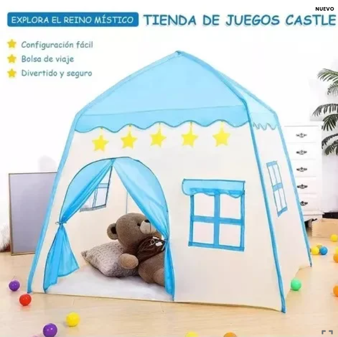 CARPA ROSADA INFANTIL TIPO CASA PARA NIÑOS Y NIÑAS – FÁCIL DE ARMAR Y PORTÁTIL