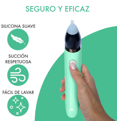 ASPIRADOR NASAL ELÉCTRICO PARA BEBÉ – 5 NIVELES DE SUCCIÓN – RECARGABLE USB