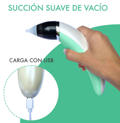 ASPIRADOR NASAL ELÉCTRICO PARA BEBÉ – 5 NIVELES DE SUCCIÓN – RECARGABLE USB
