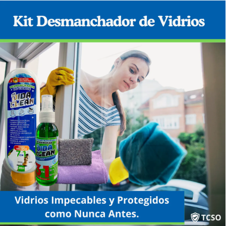 KIT DESMANCHADOR Y PROTECTOR DE VIDRIOS PREMIUM