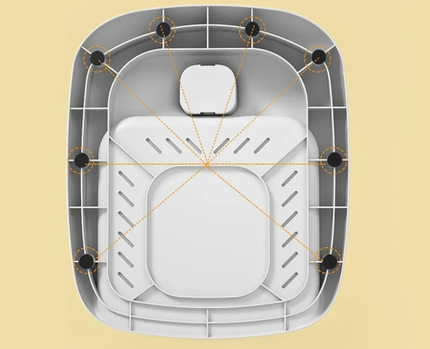 SOPORTE DE DUCHA AJUSTABLE CON DISEÑO DE PATO PARA BEBÉS
