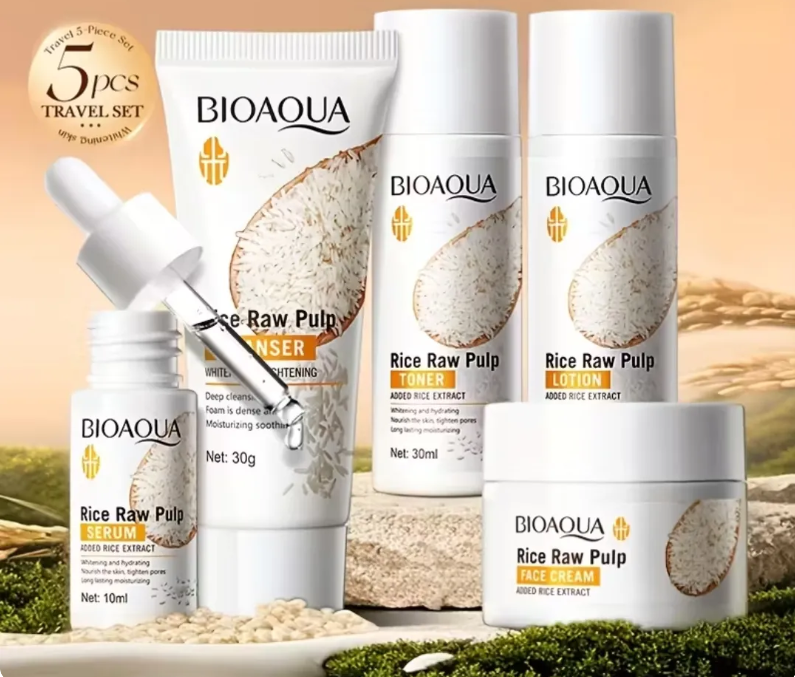 KIT VIAJERO BIOAQUA DE ARROZ X5 PRODUCTOS